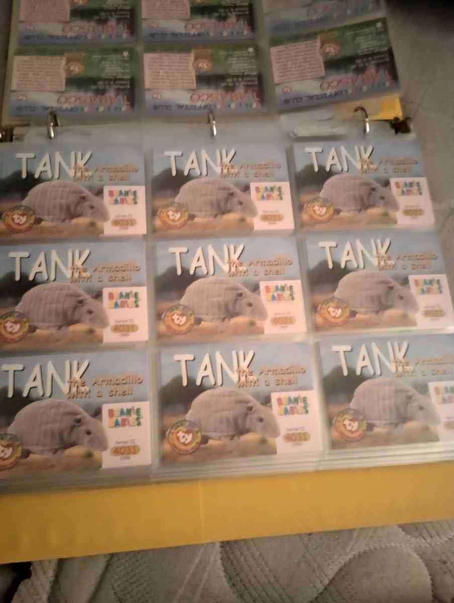 BEANIE BABIES COLLECTION CARDS IN BINDER