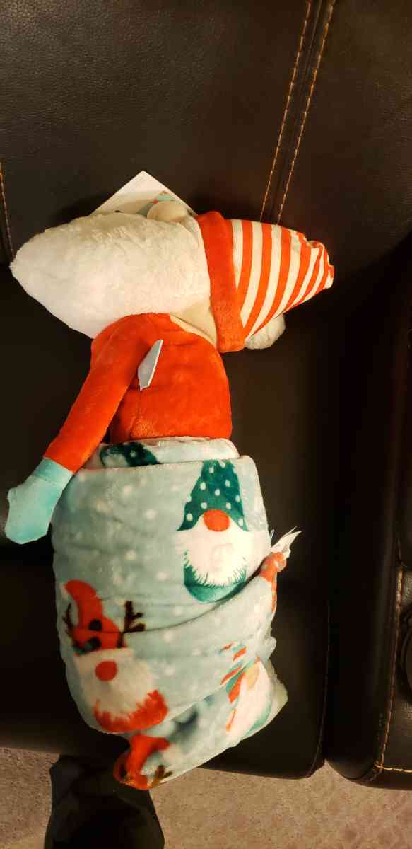 Santa Gnome Max Studio Throw Blanket and Kids Decorative San