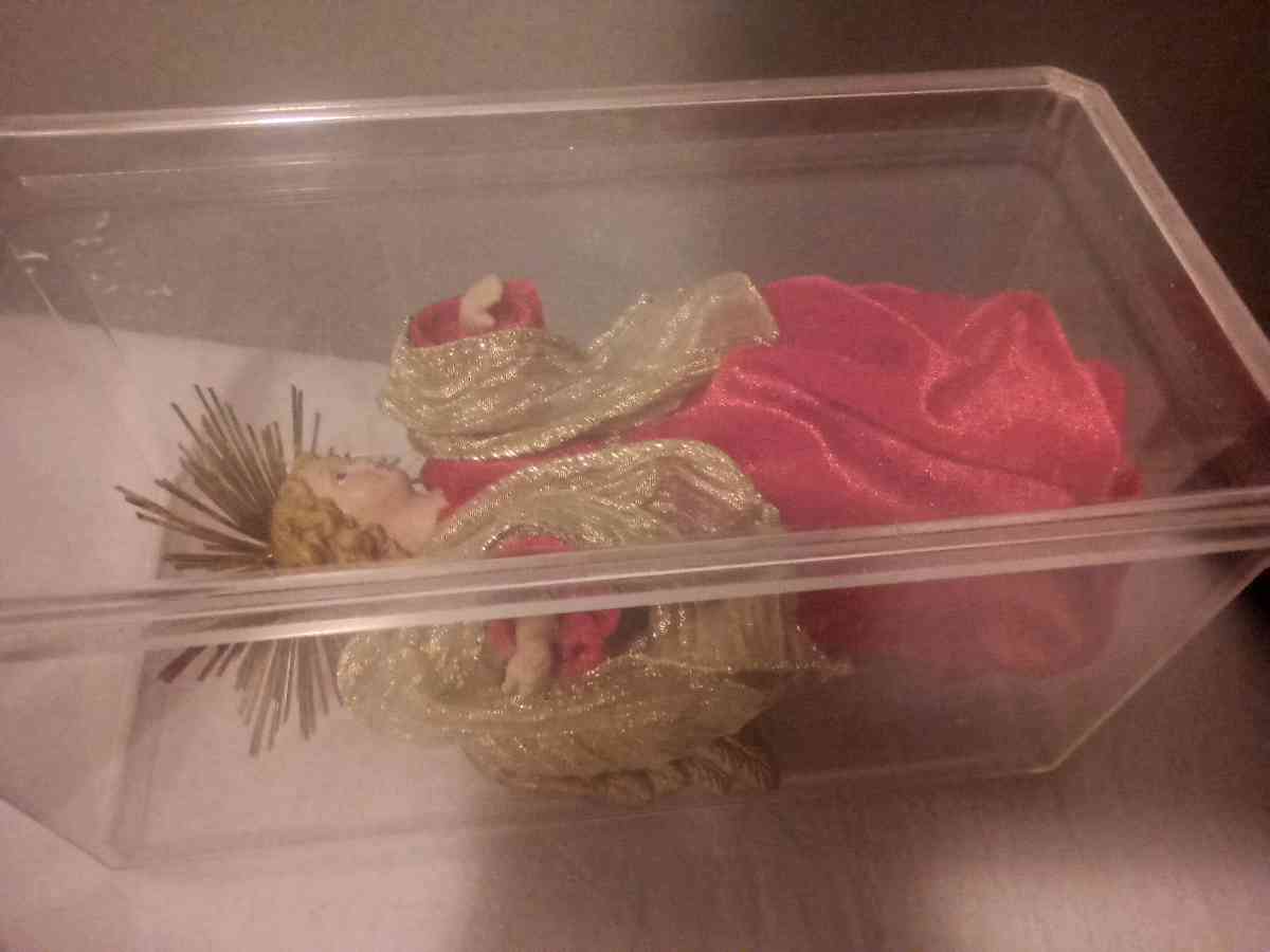 Antique Porcelain Christmas Angel with case