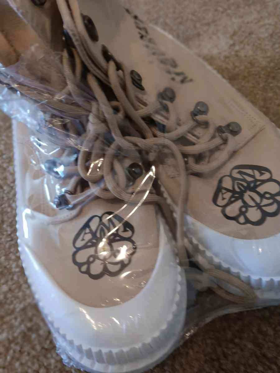 vinyl custom printed womens shoes size 10