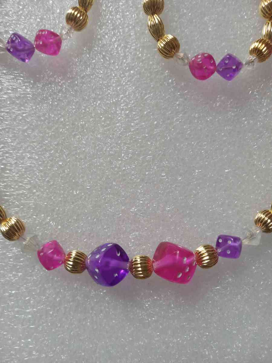 Pink and Purple Jewelry Set