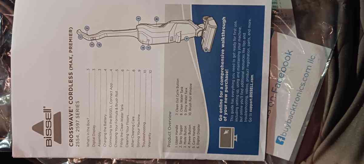 bissell crosswave cordless vacuume