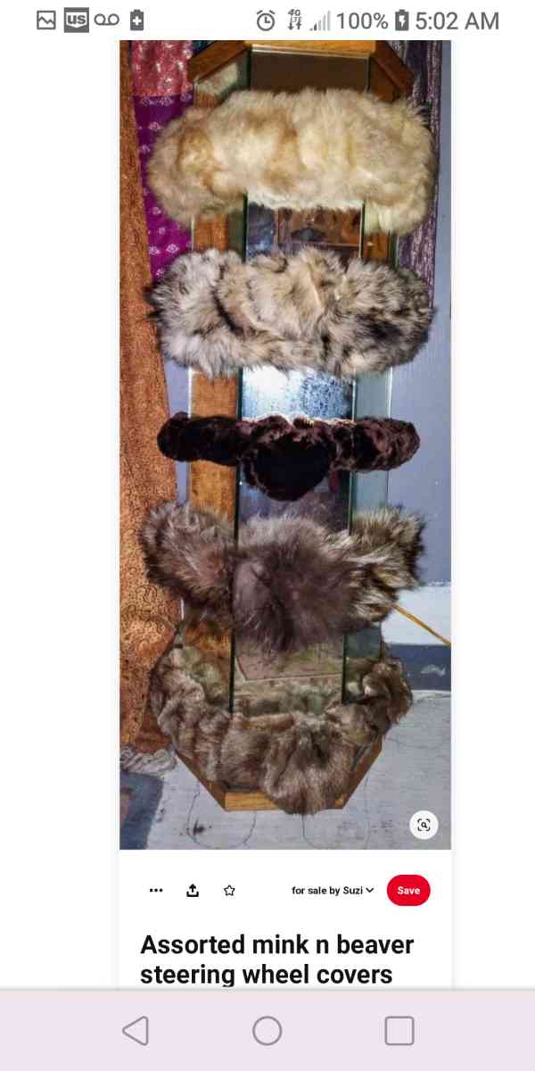 mink steering wheel and shift knob cover