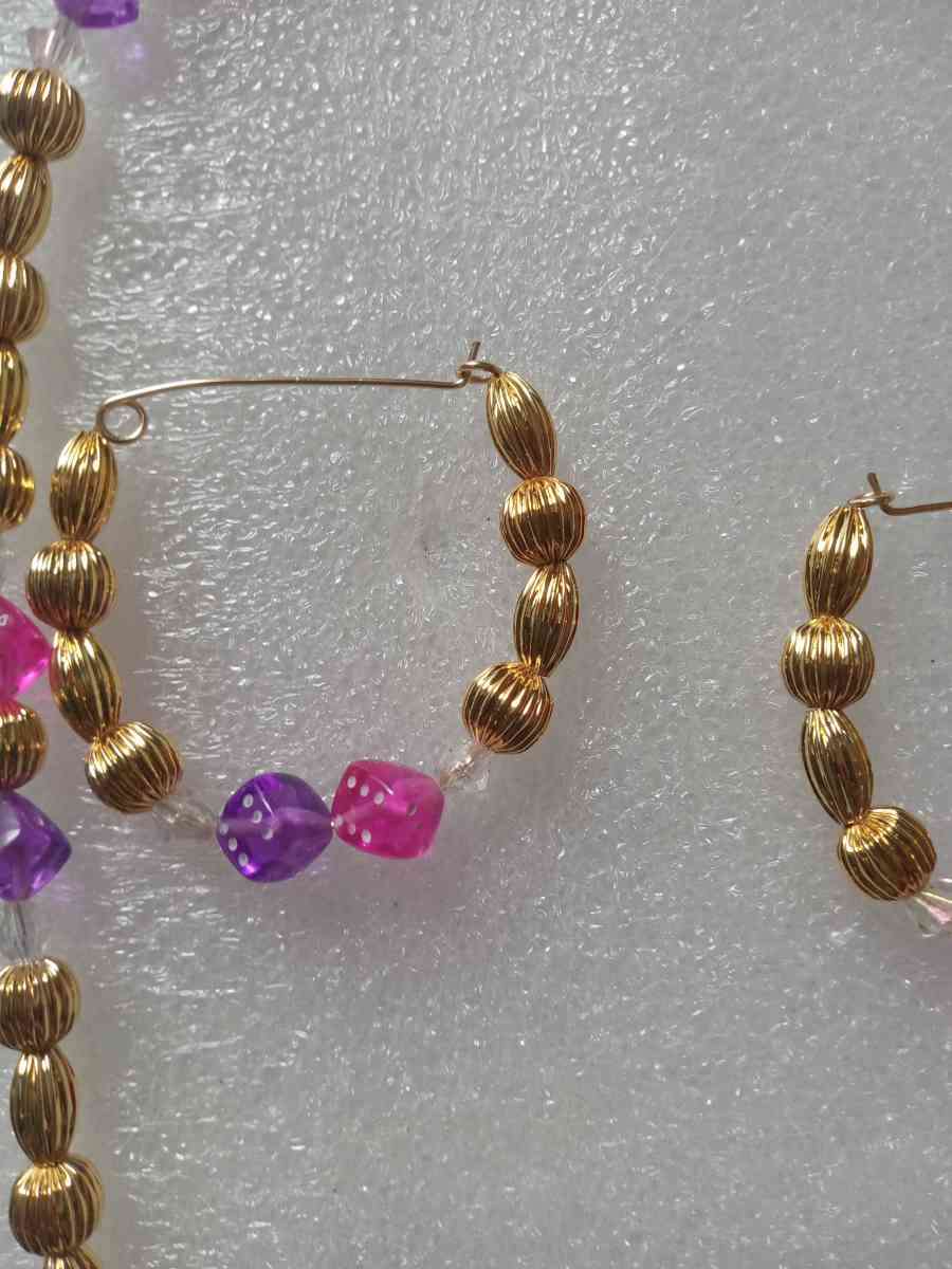 Pink and Purple Jewelry Set