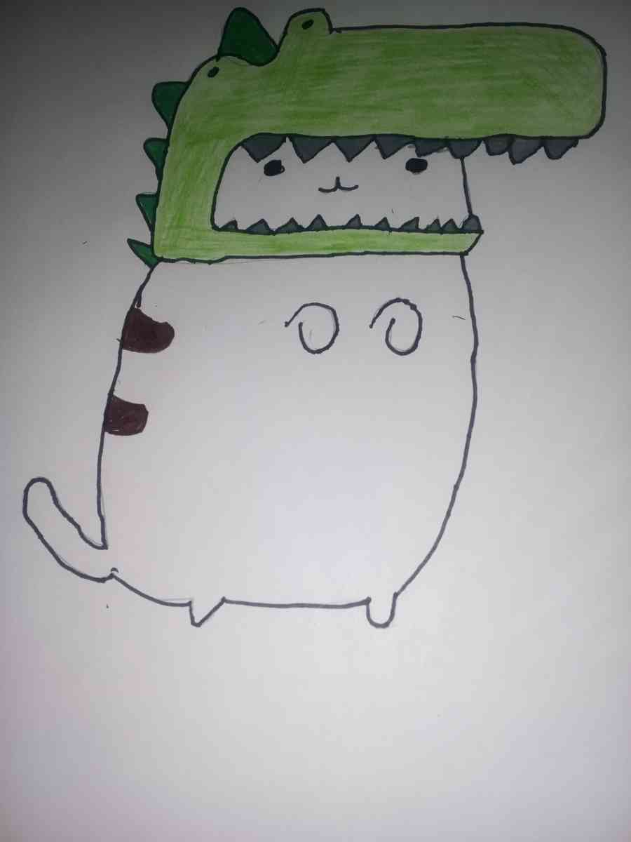 cat in costume sketch