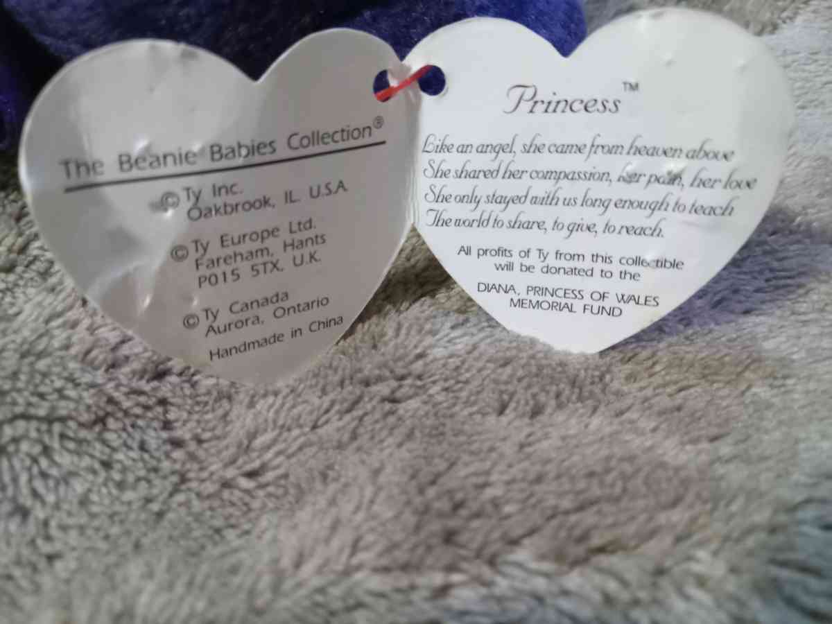 Rare Beanie Baby Princess Diana With Tag Errors