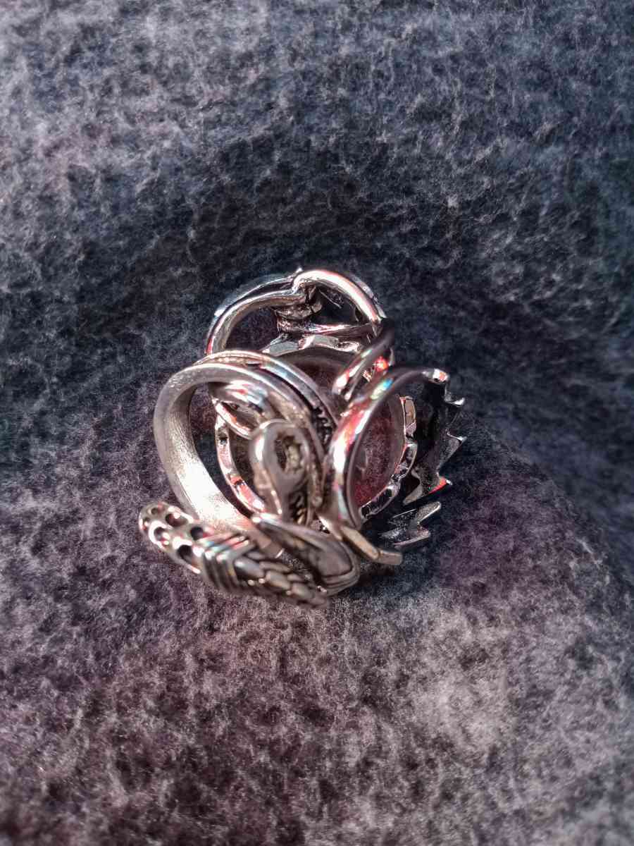 mens ring set silver costume
