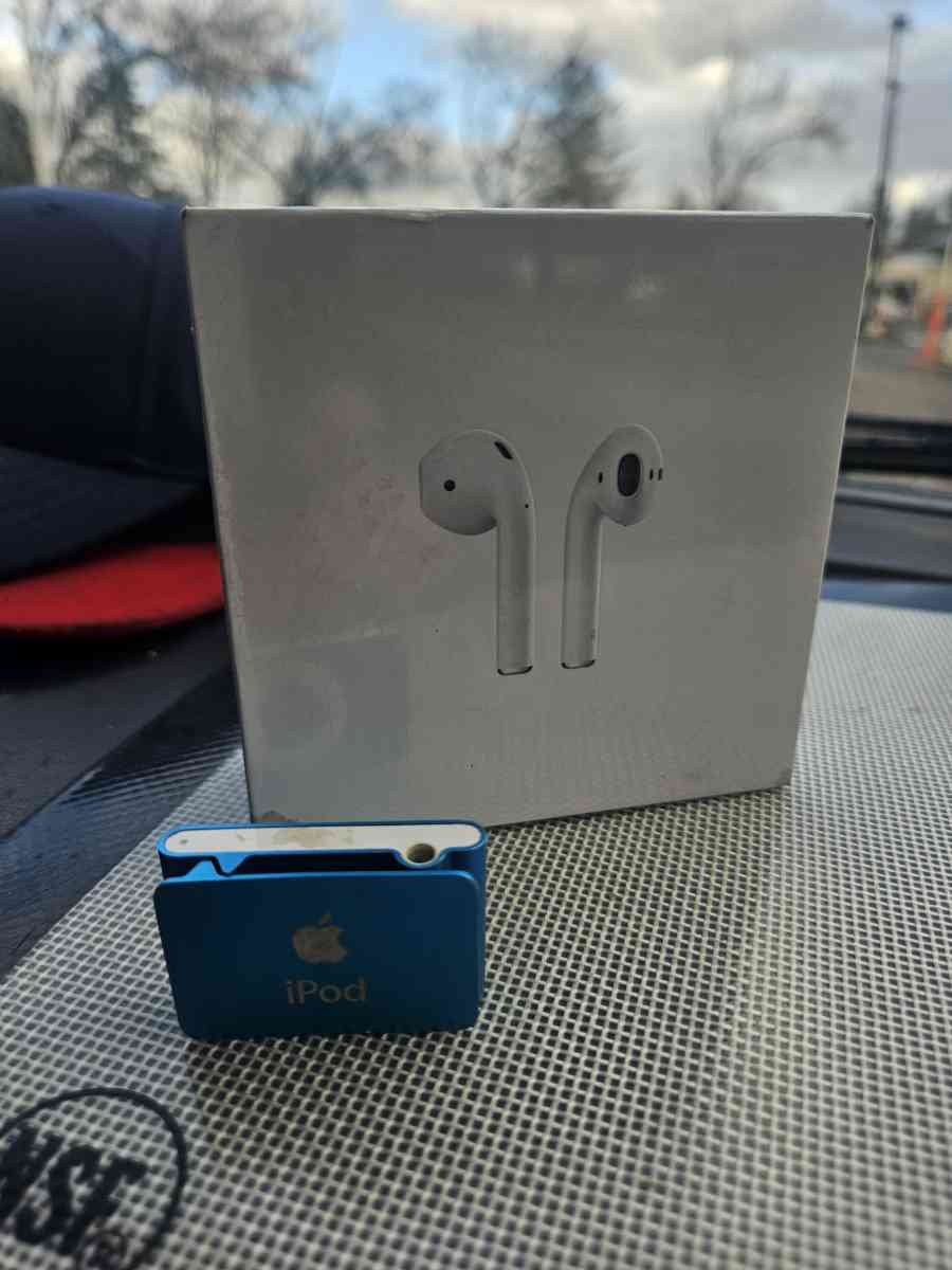 Ipod nano and brand new air pods in box