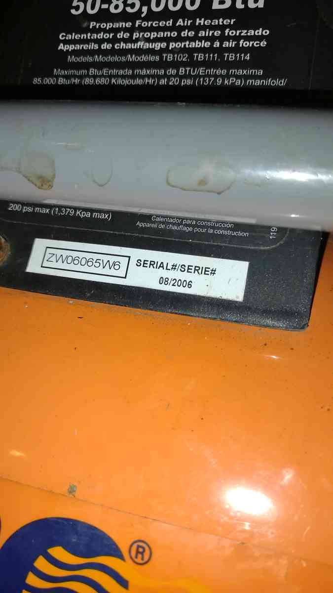 AllPro Forced Air Propane heater