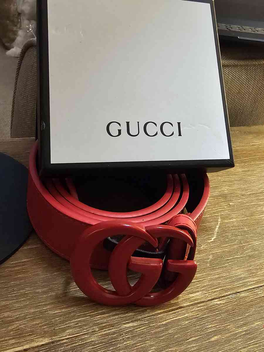 Candy Apple Red Gucci belt