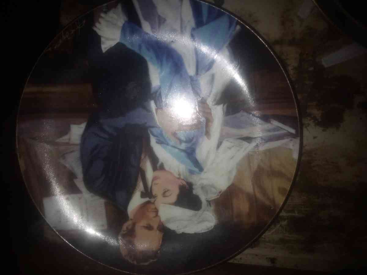 jim Davis signed vintage three stooges plates