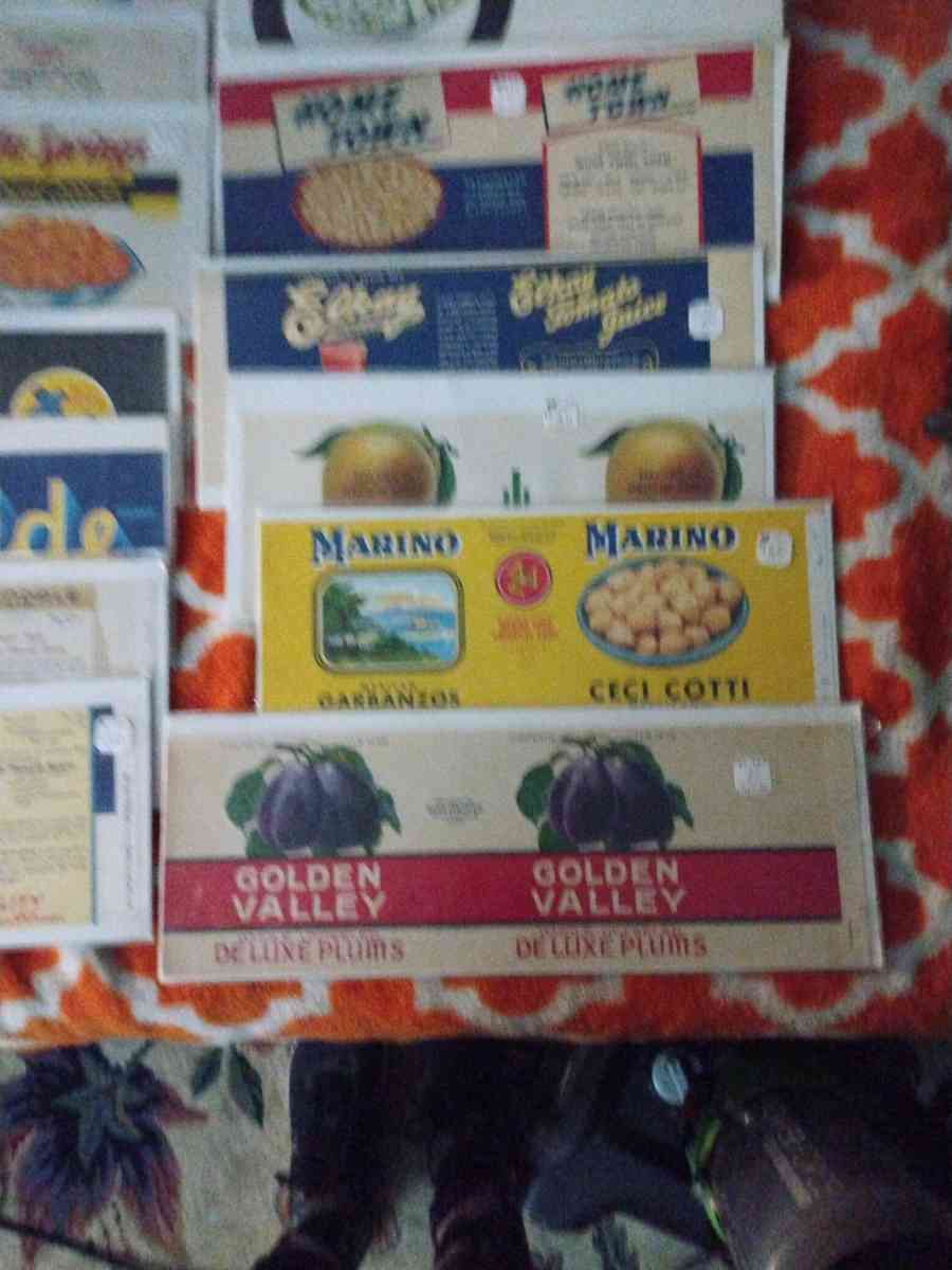 vintage can labels