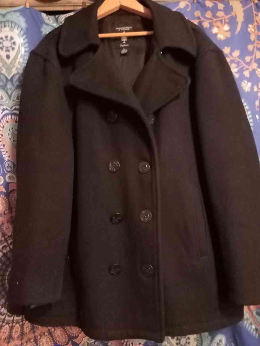 Wool Pea Coat Sz L