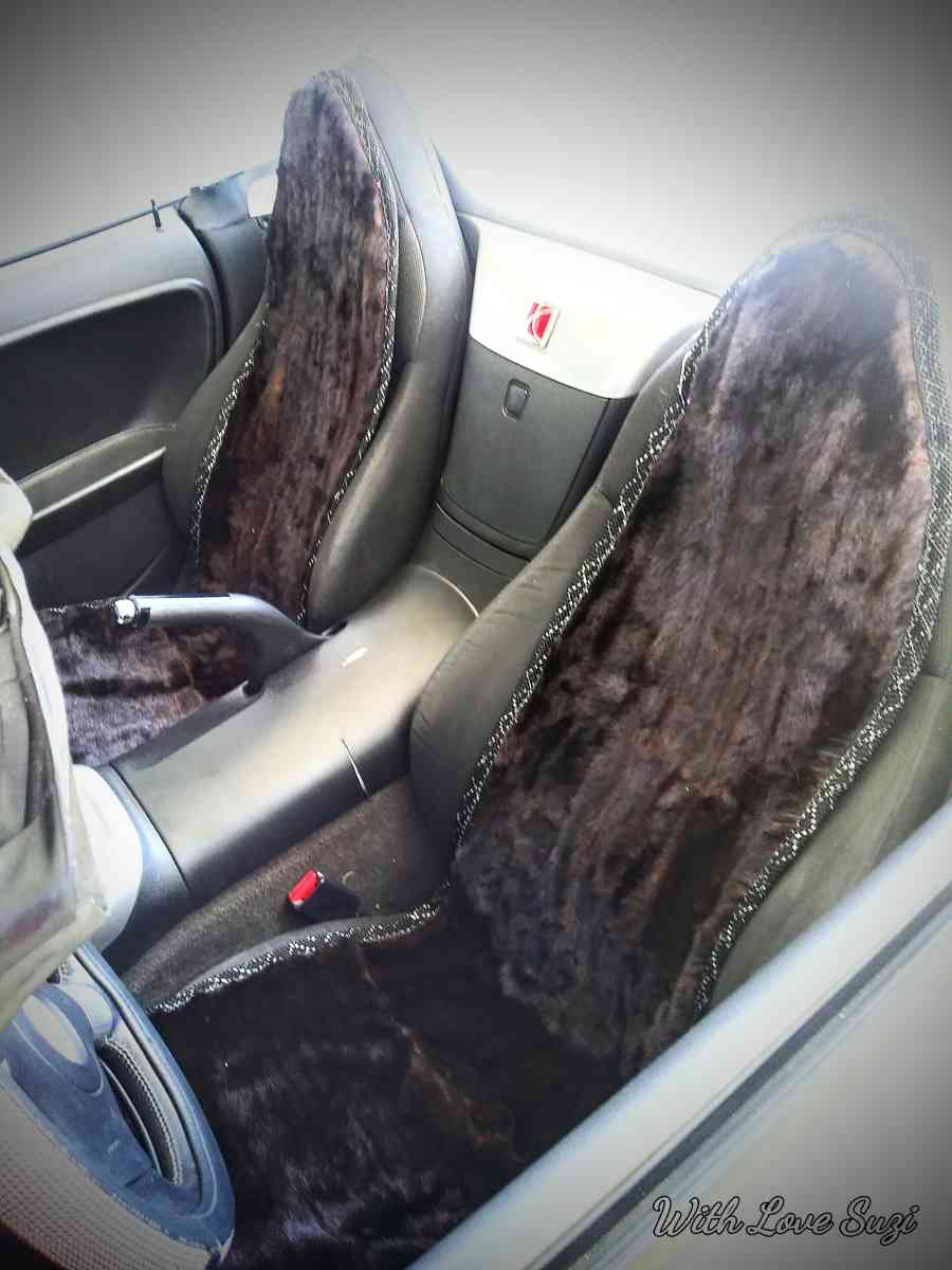 mink steering wheel and shift knob cover