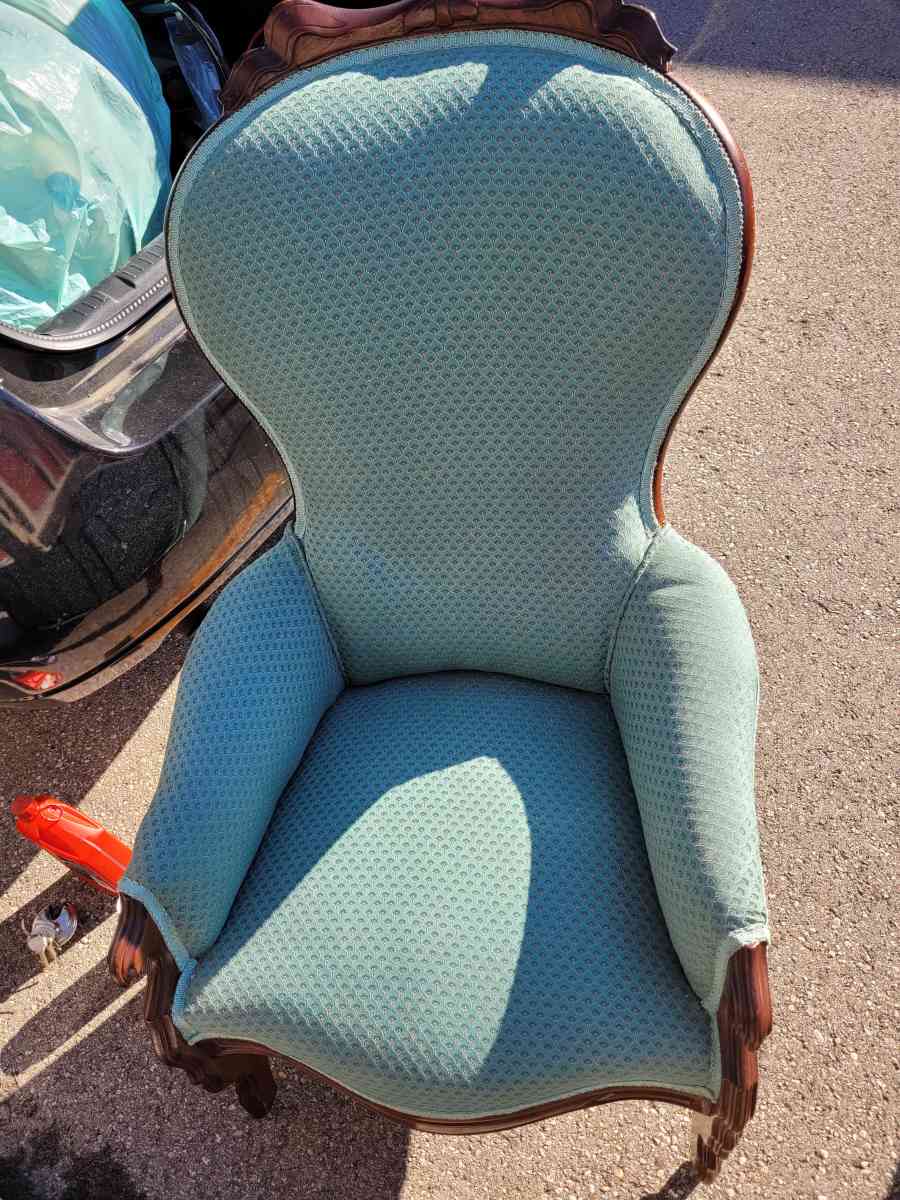 reupholstered wooden chair