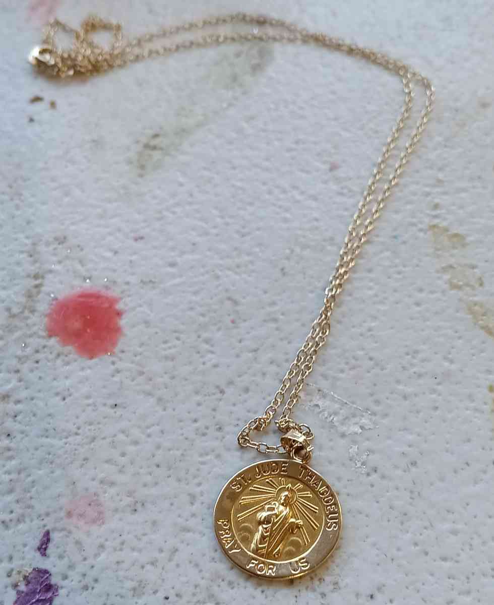 St Jude gold necklace