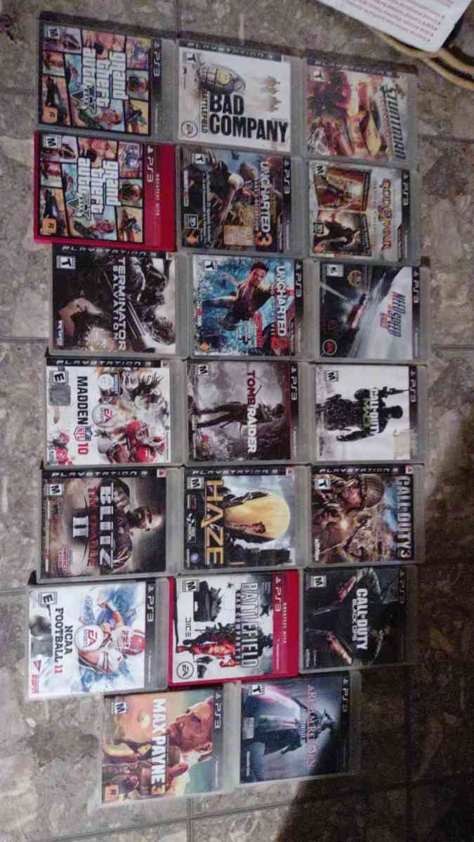 PlayStation 3 with games