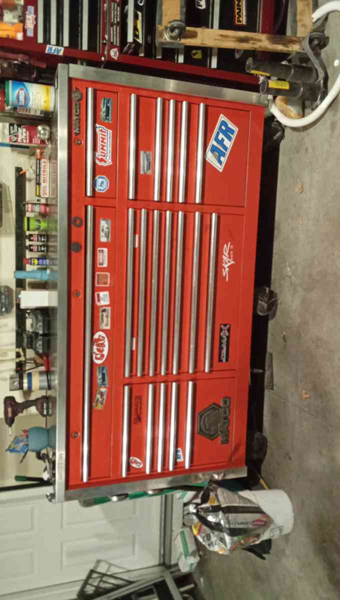 77 inch 19 drawer Triple Bay Matco m6 Toolbox with stainless