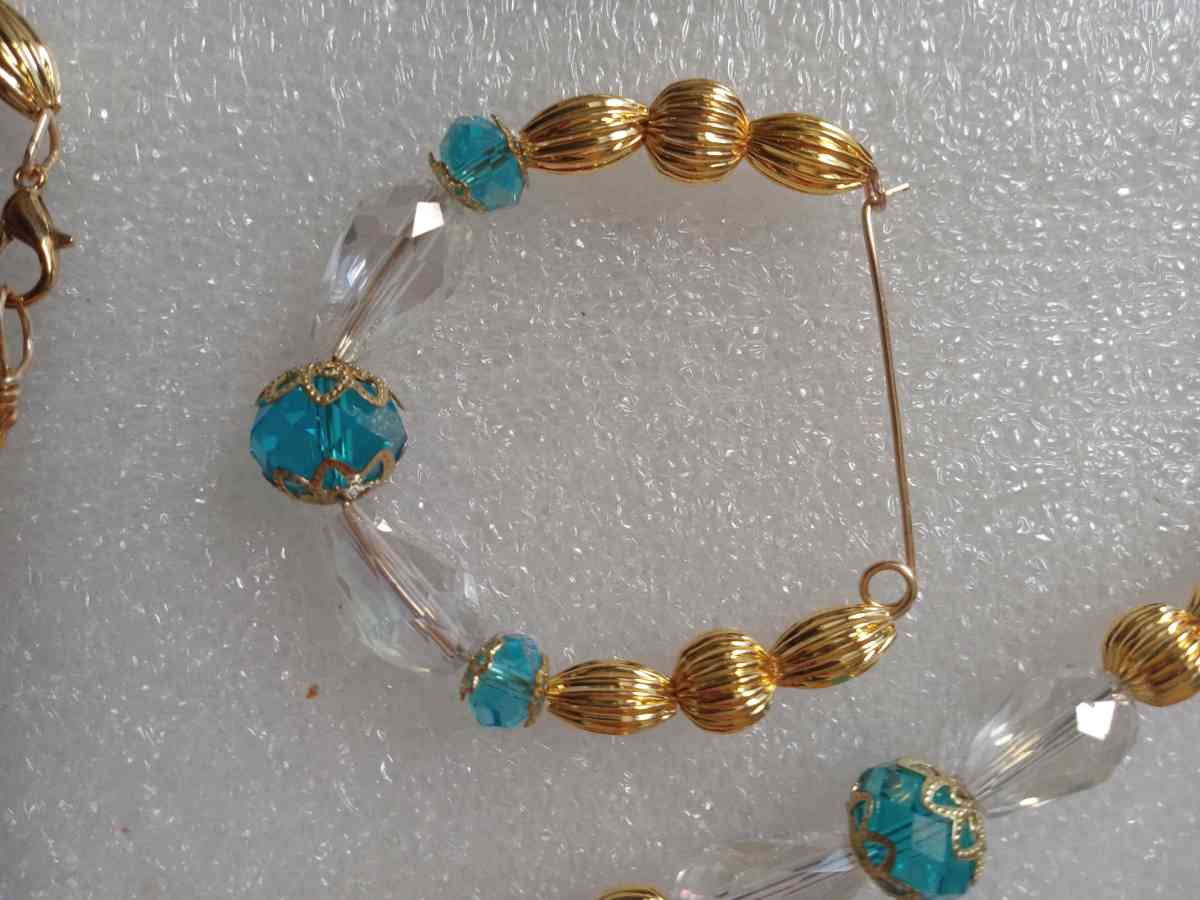 3PC Turquoise and Gold  is  Set