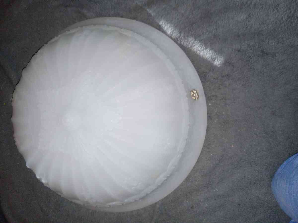 Antique fluted pendent bowl lights