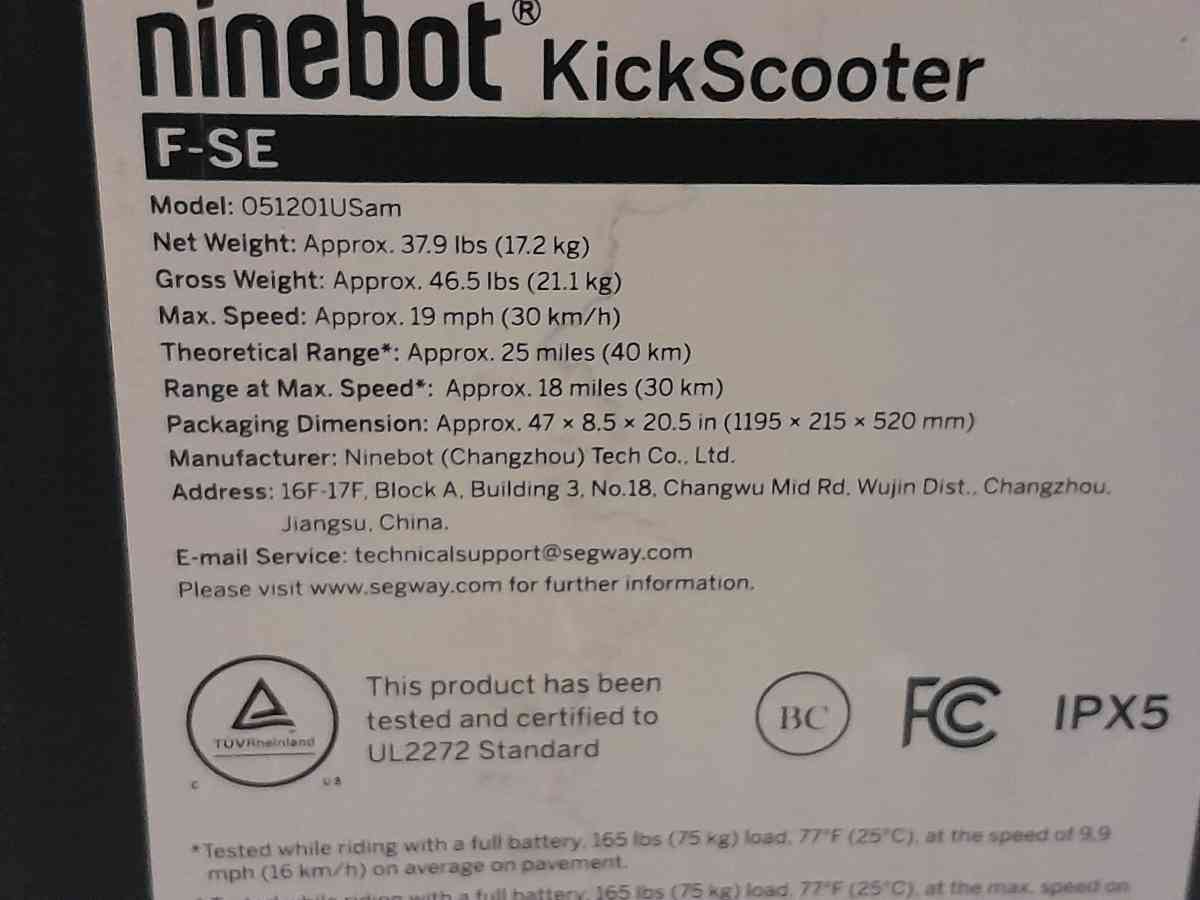 NINEBOT KickScooter F SE