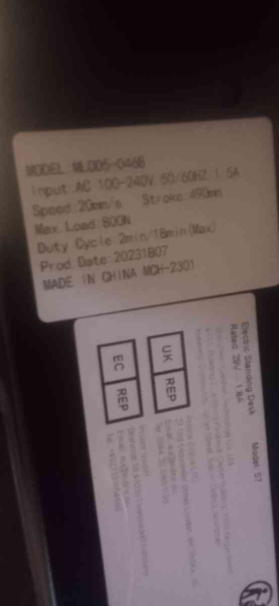 electric standing desk