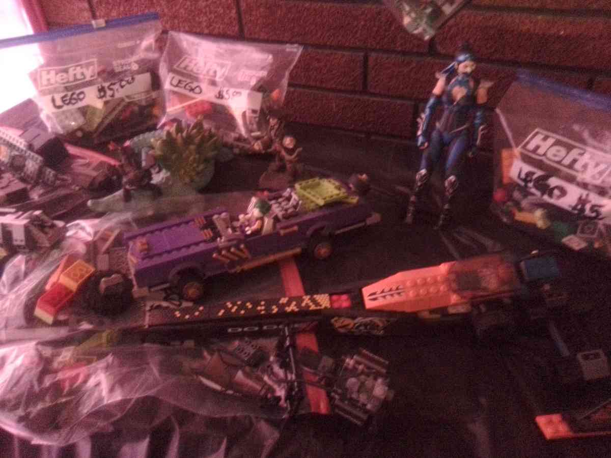 lots of Legos and Jumanji board game like new