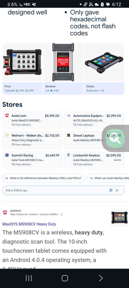 Autel maxisys MS908CV w programDEVICE