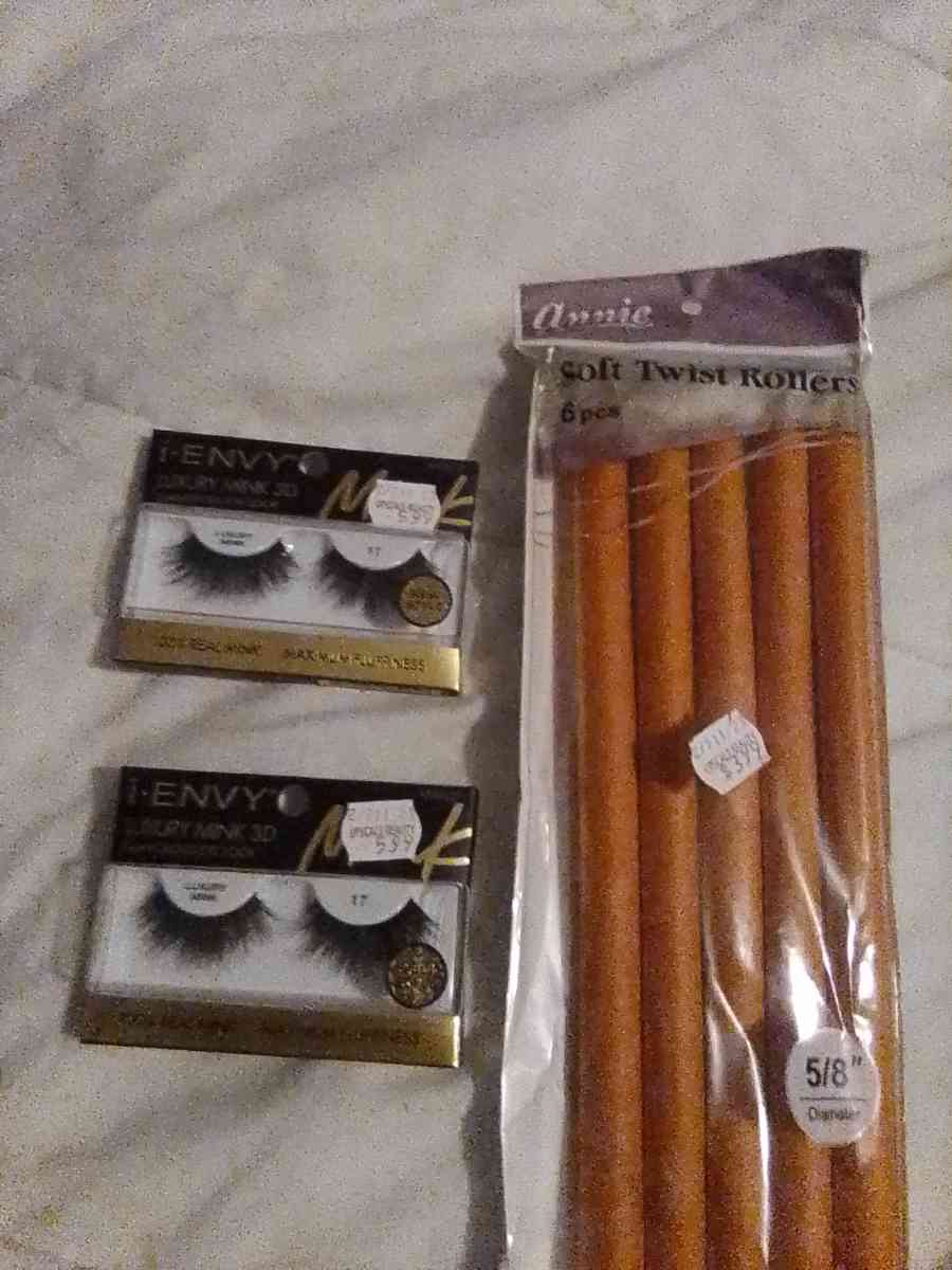 eyelashes and soft twis rollers