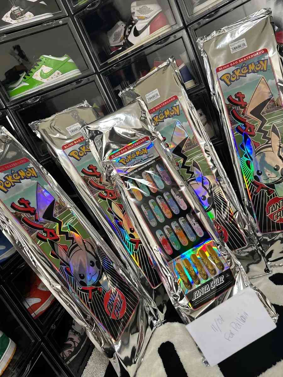 limit edition pokemon Santa Cruz skateboards deck