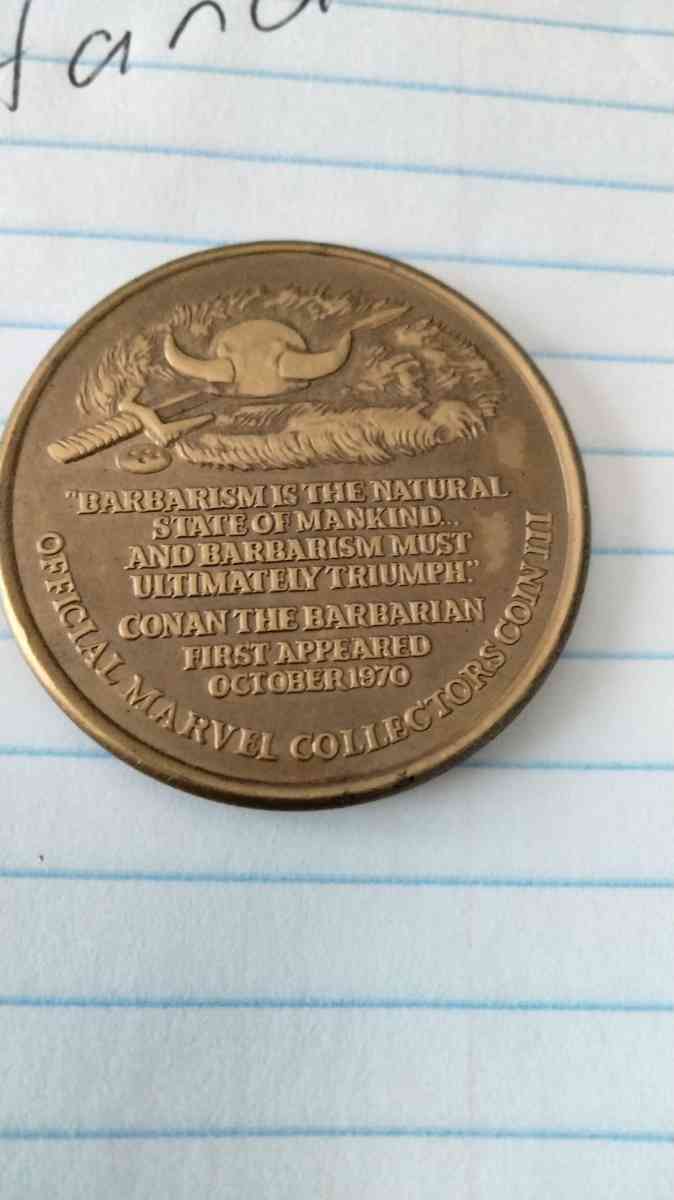 Cohan the barbarian gold coin vintage