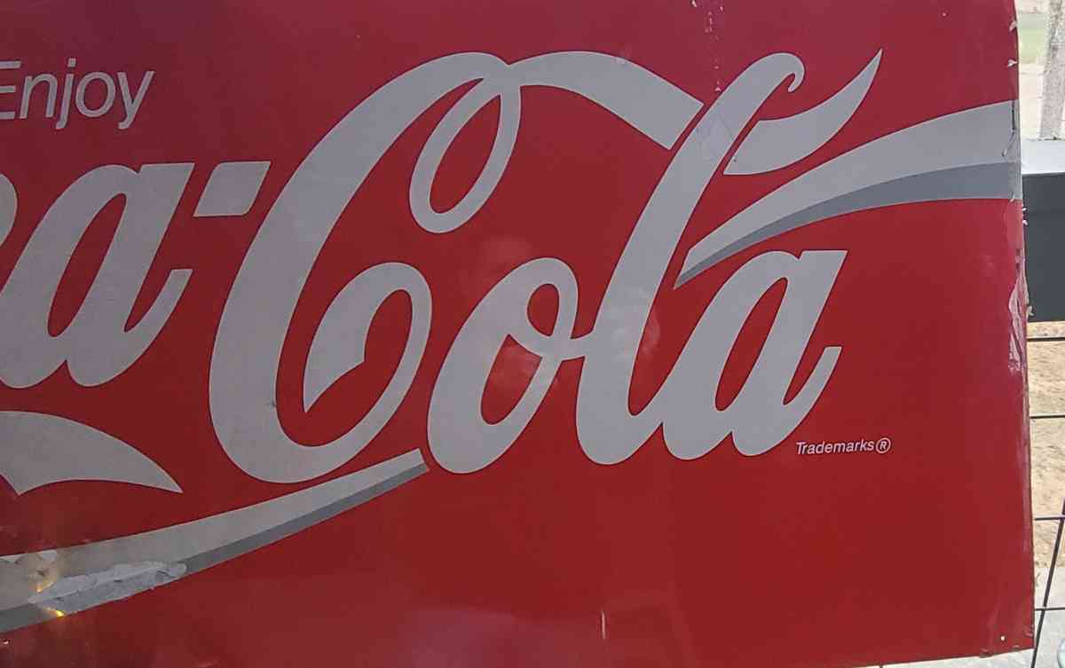 Coca Cola Metal Sign Approximately 67 x 23