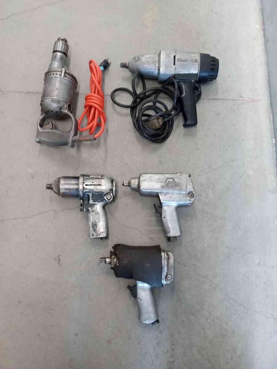lot of 3 BD and Miller falls duty Air tools