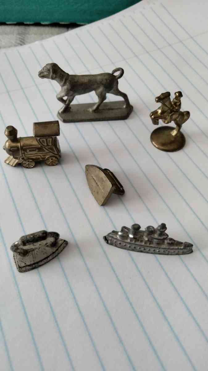 vintage Monopoly pieces