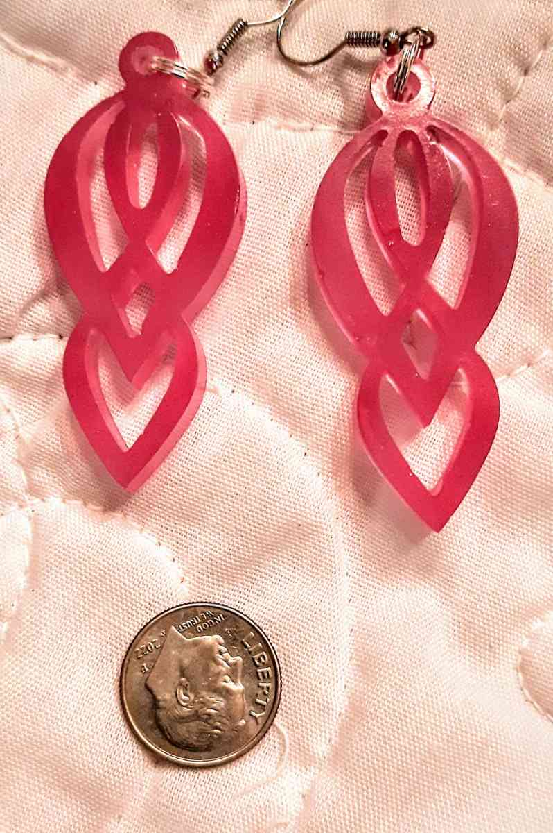 Beautiful red abstract earrings