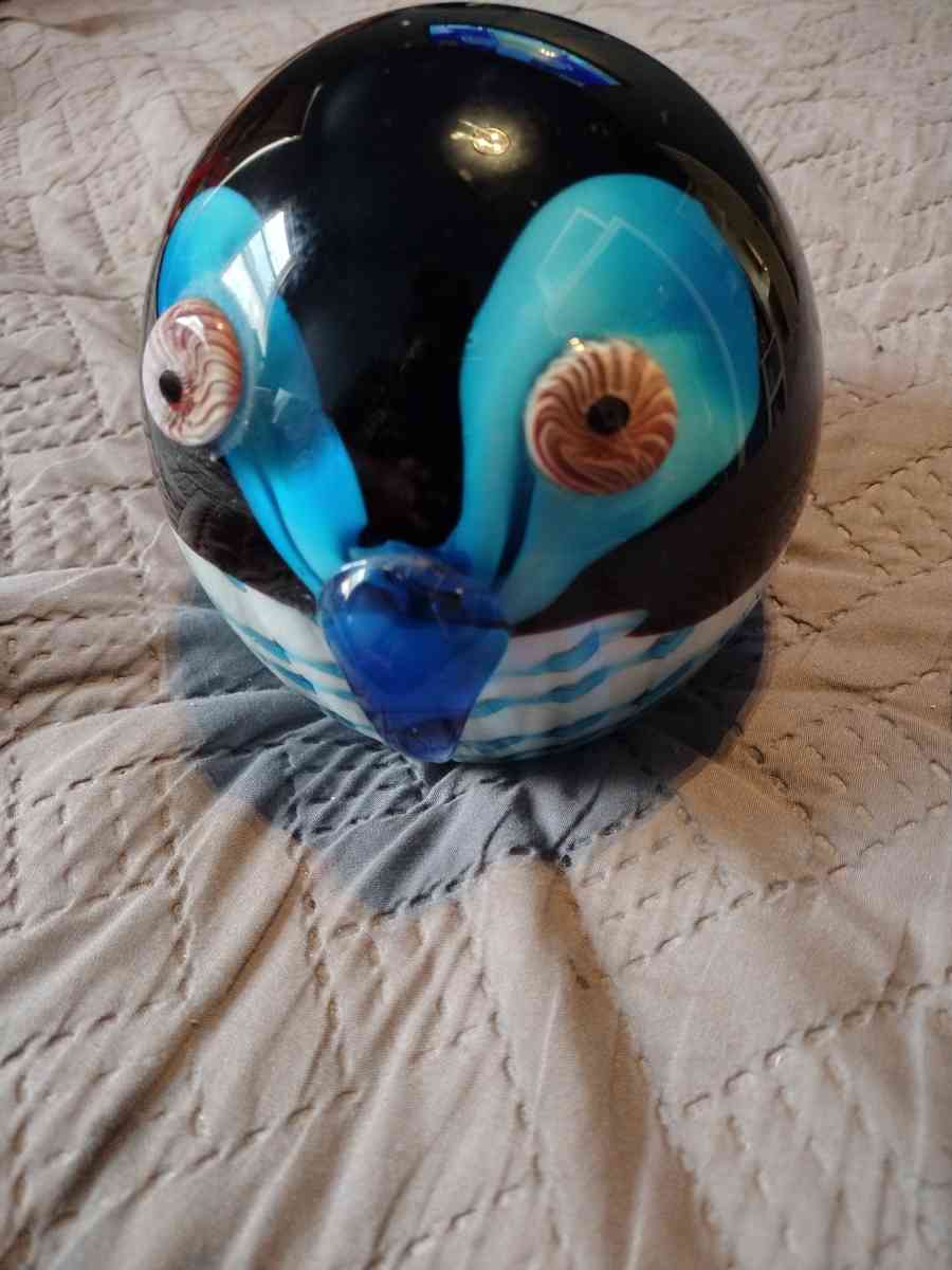 glass owl centerpiece