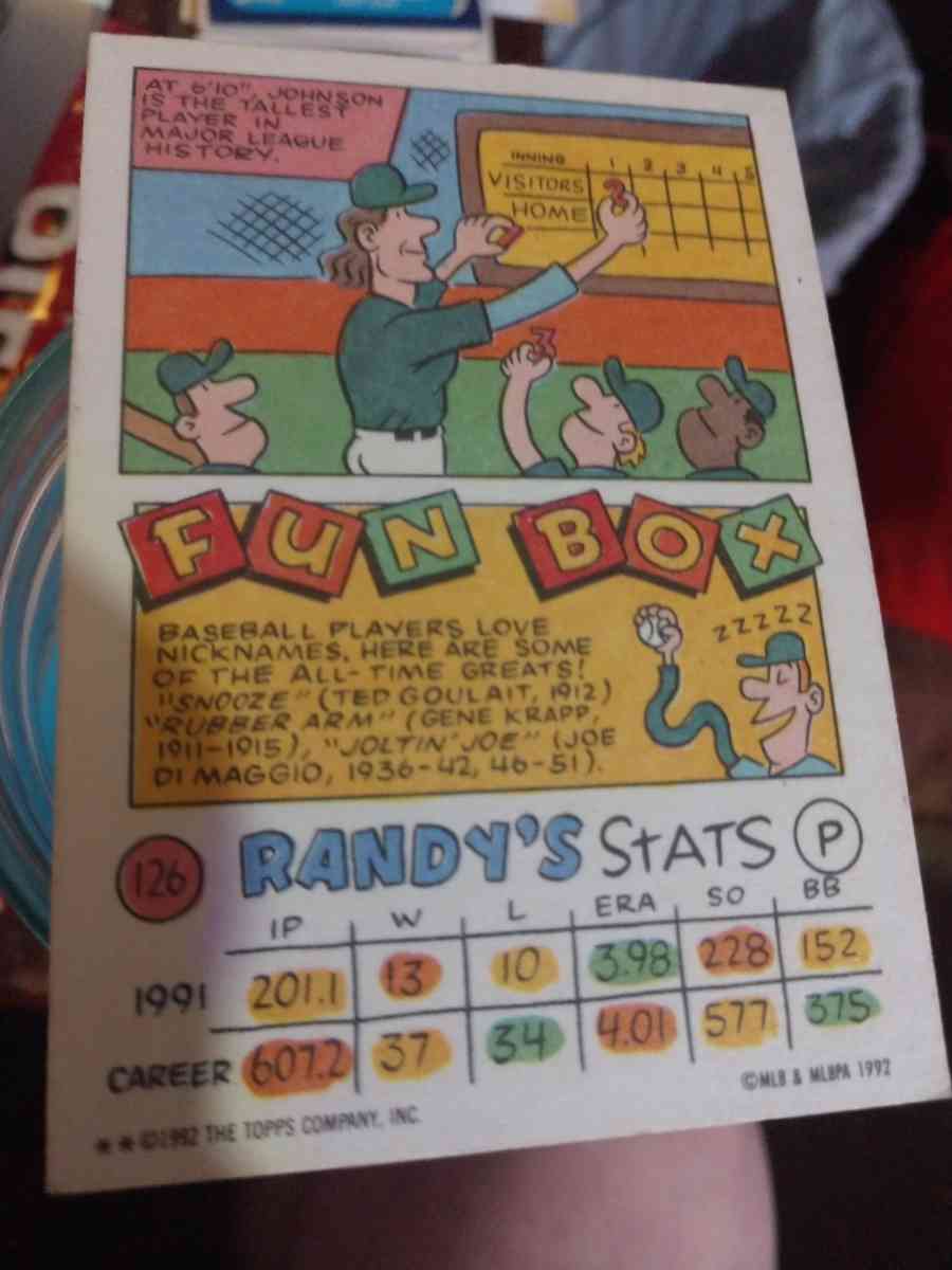 Randy Johnson Baseball Card