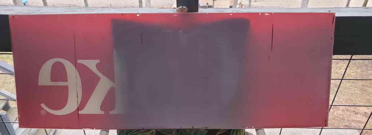 Coca Cola Plastic Acrylic Sign  Approximately 46 x 16