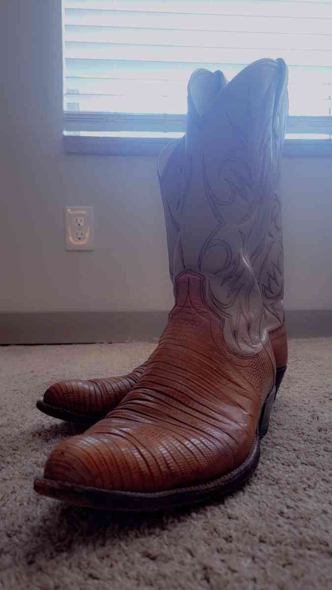 Real Italian Leather and Rattlesnake Boots