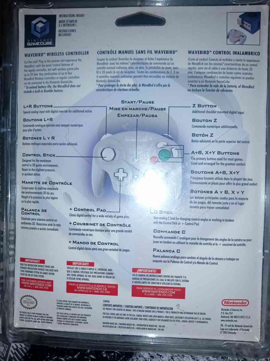 Nintendo GameCube wavebird wireless controller