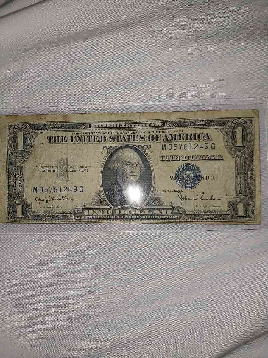 1935 D series silver certificate