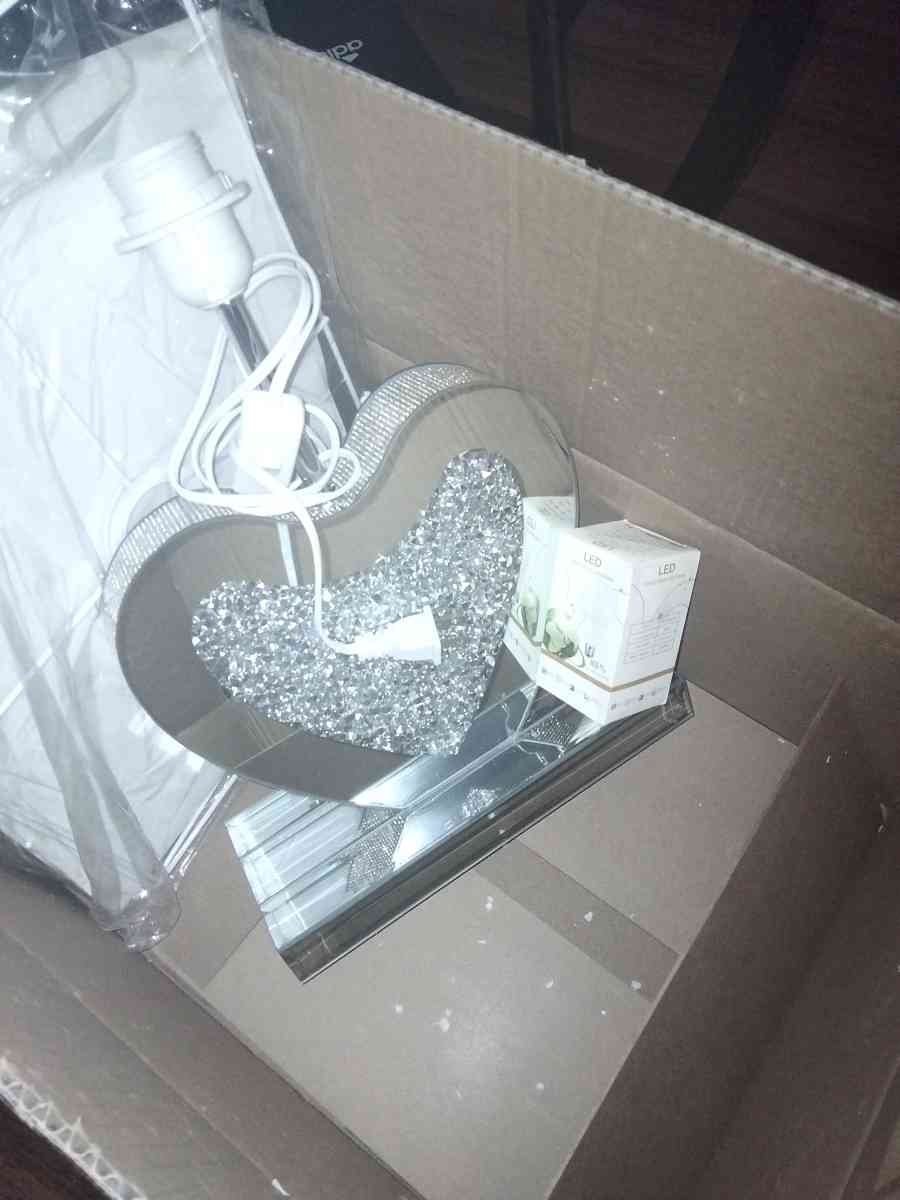 2 diamond crushed lamps new