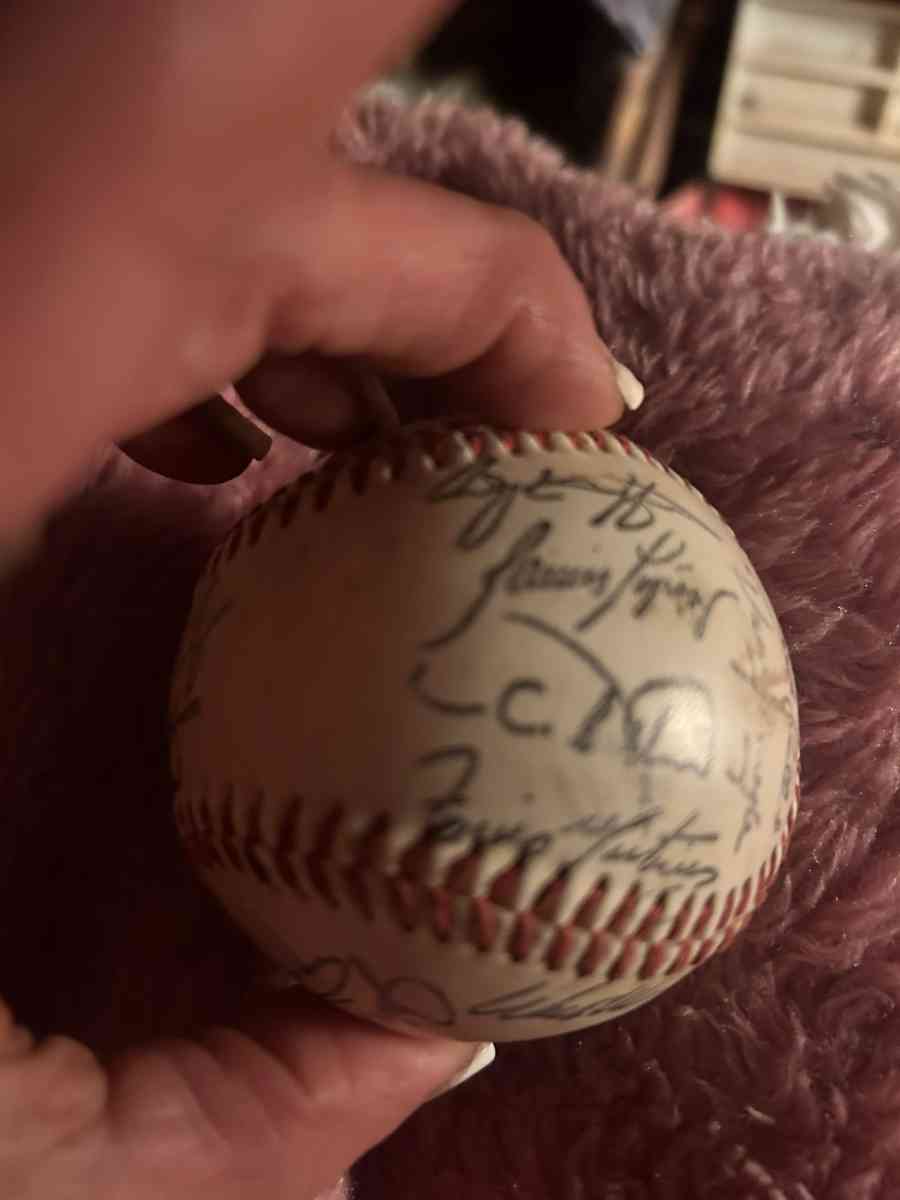 baseball signed by braves team owner