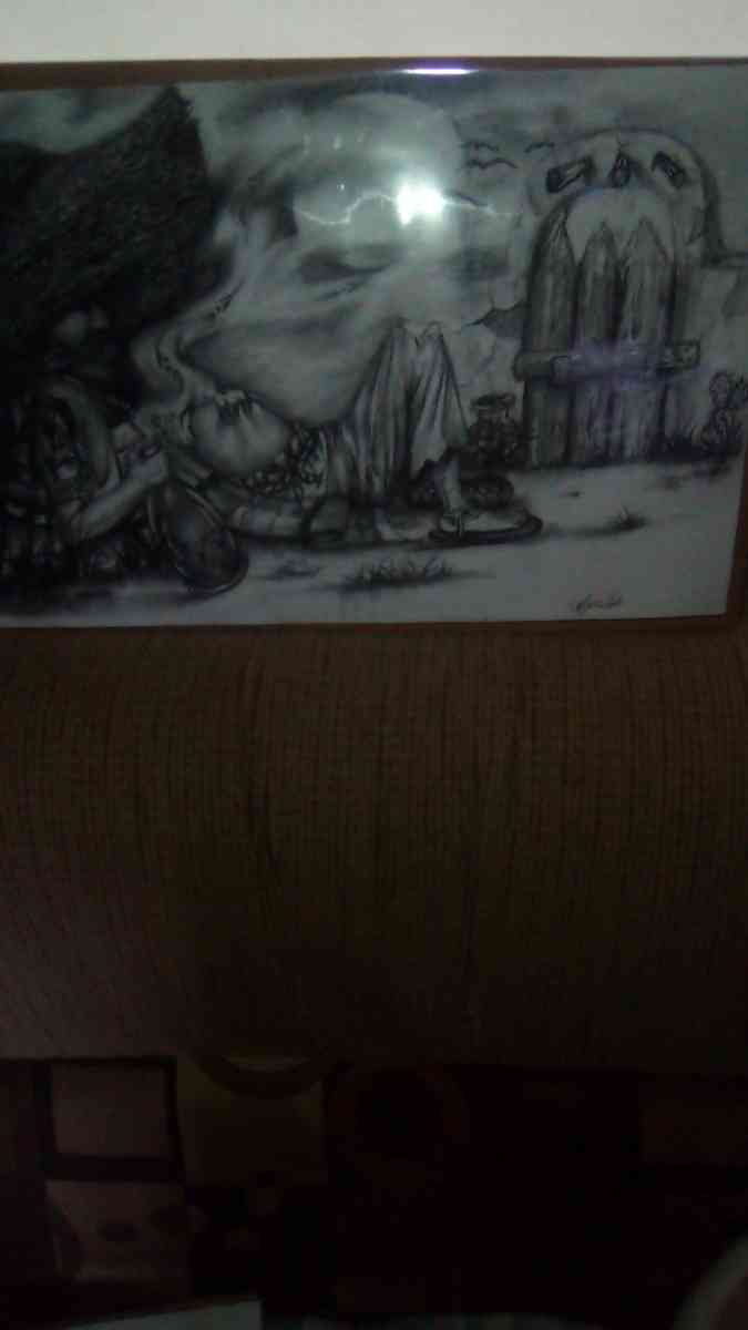 drawing  in charcoal