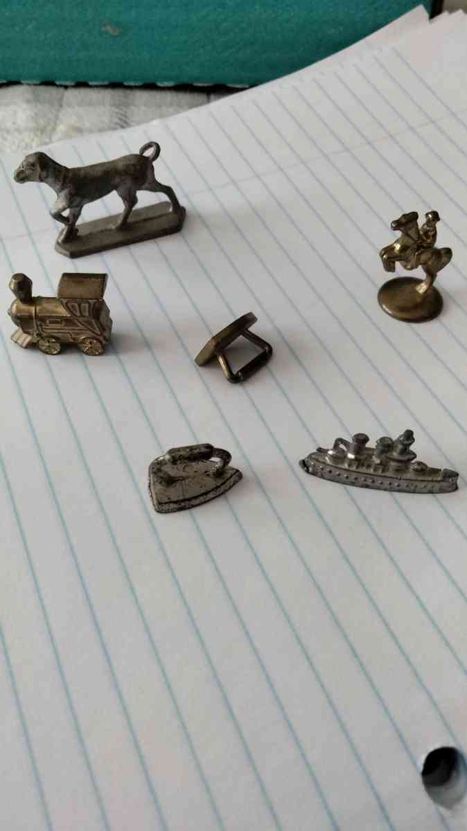 vintage Monopoly pieces