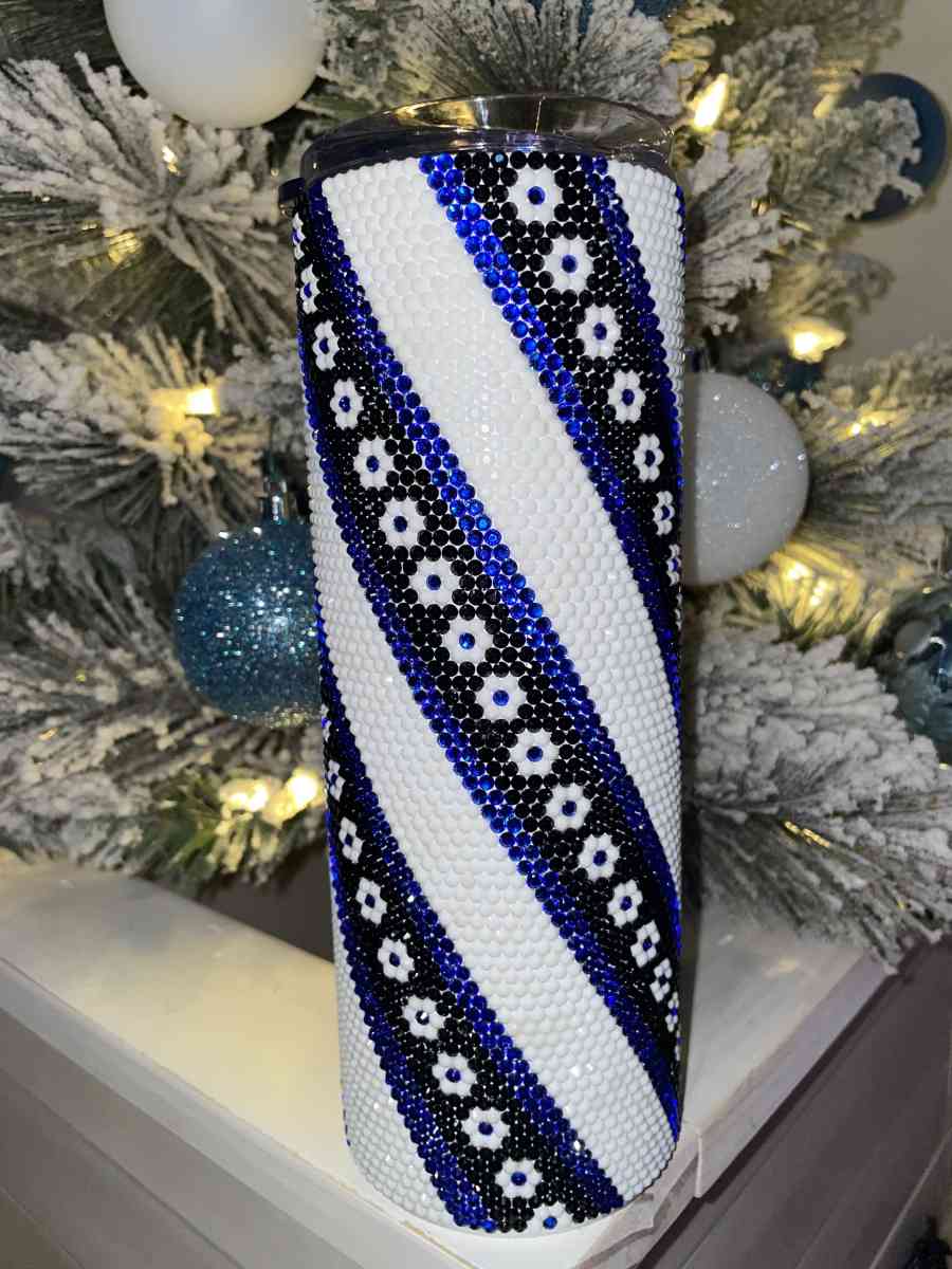 Bedazzled Flower Tumblers