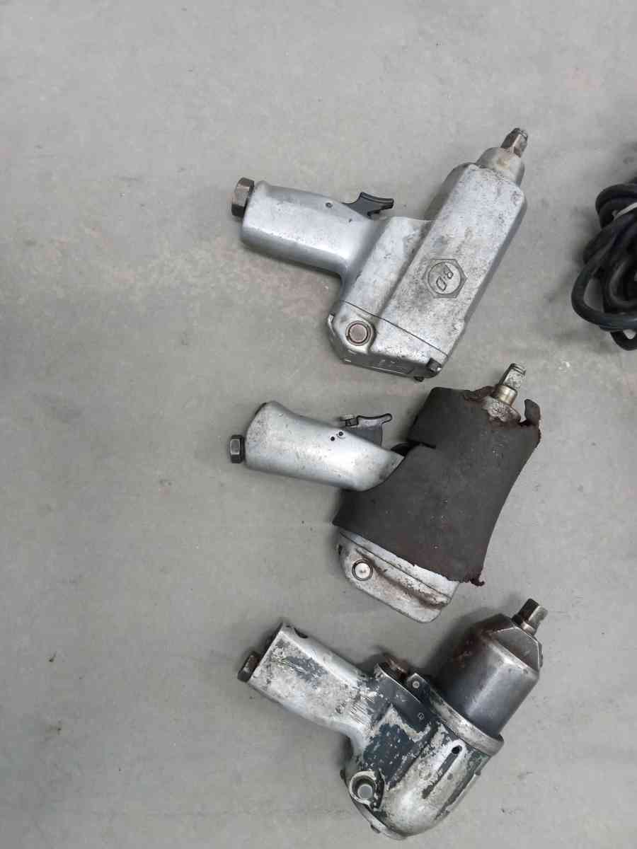 lot of 3 BD and Miller falls duty Air tools