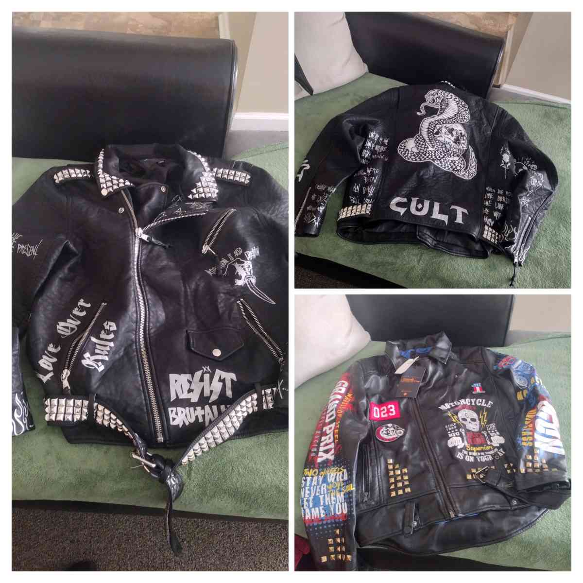 black leather jackets