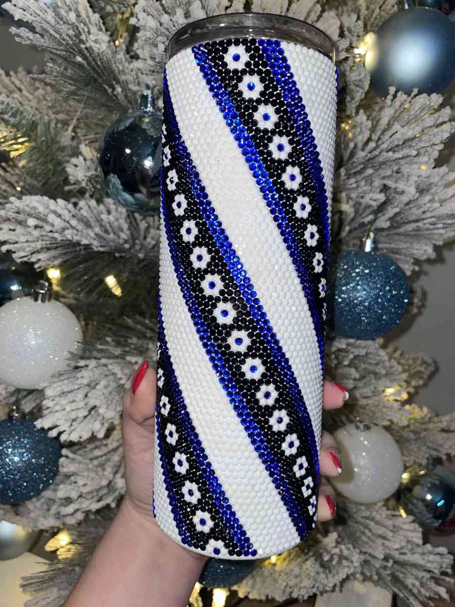 Bedazzled Flower Tumblers