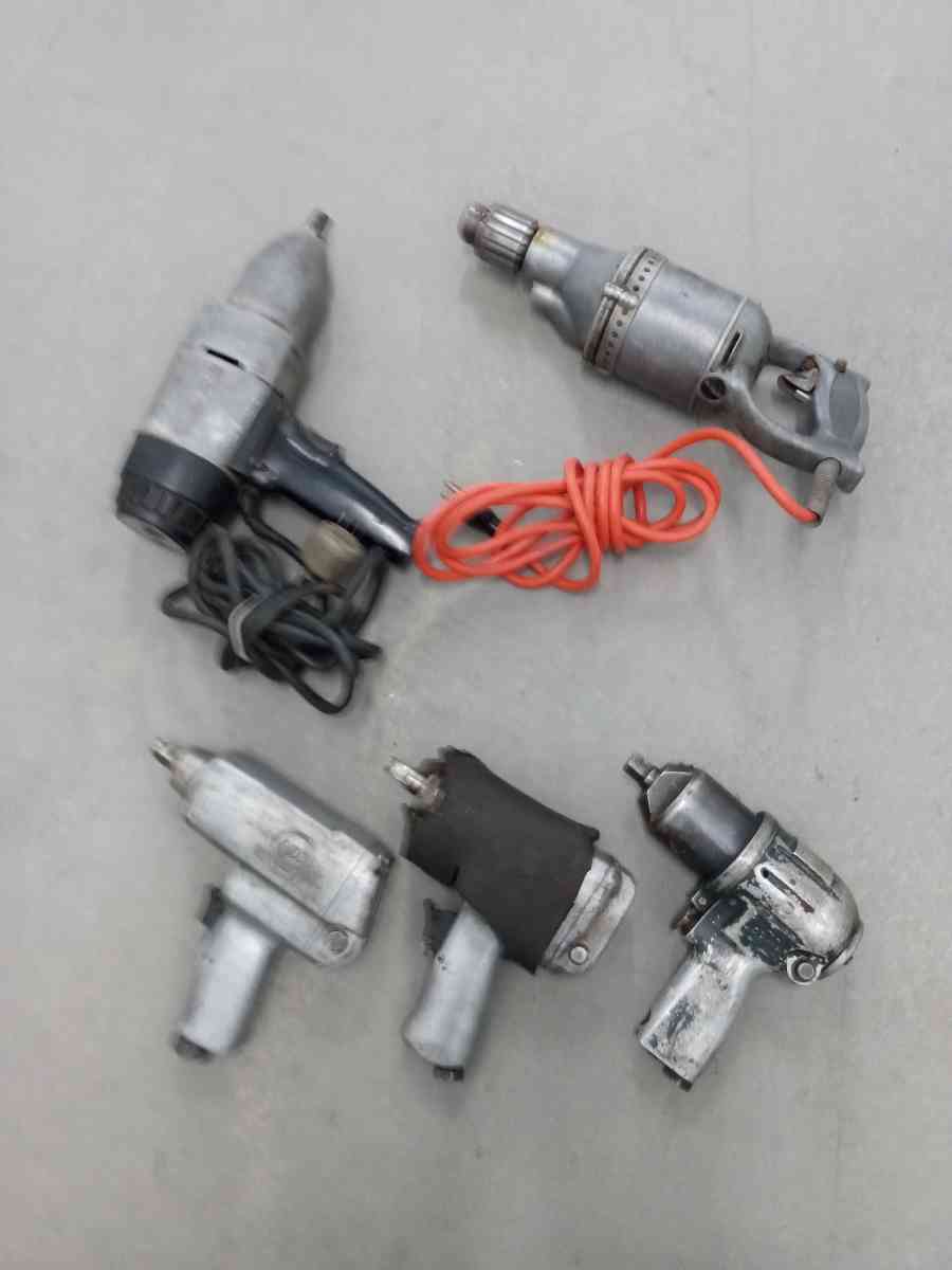 lot of 3 BD and Miller falls duty Air tools